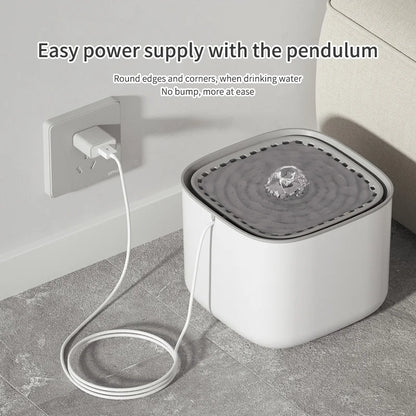 Cat Water Fountain 3L Large Capacity for Pet Water Drinking Bowls Dispenser USB Electric Auto Recirculate Ultra Quiet
