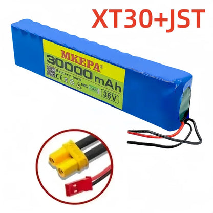 10S3P 36V 30000mAh 100% Brand New Lithium-Ion Rechargeable Battery Suitable for Electric Products Such as Scooters Battery