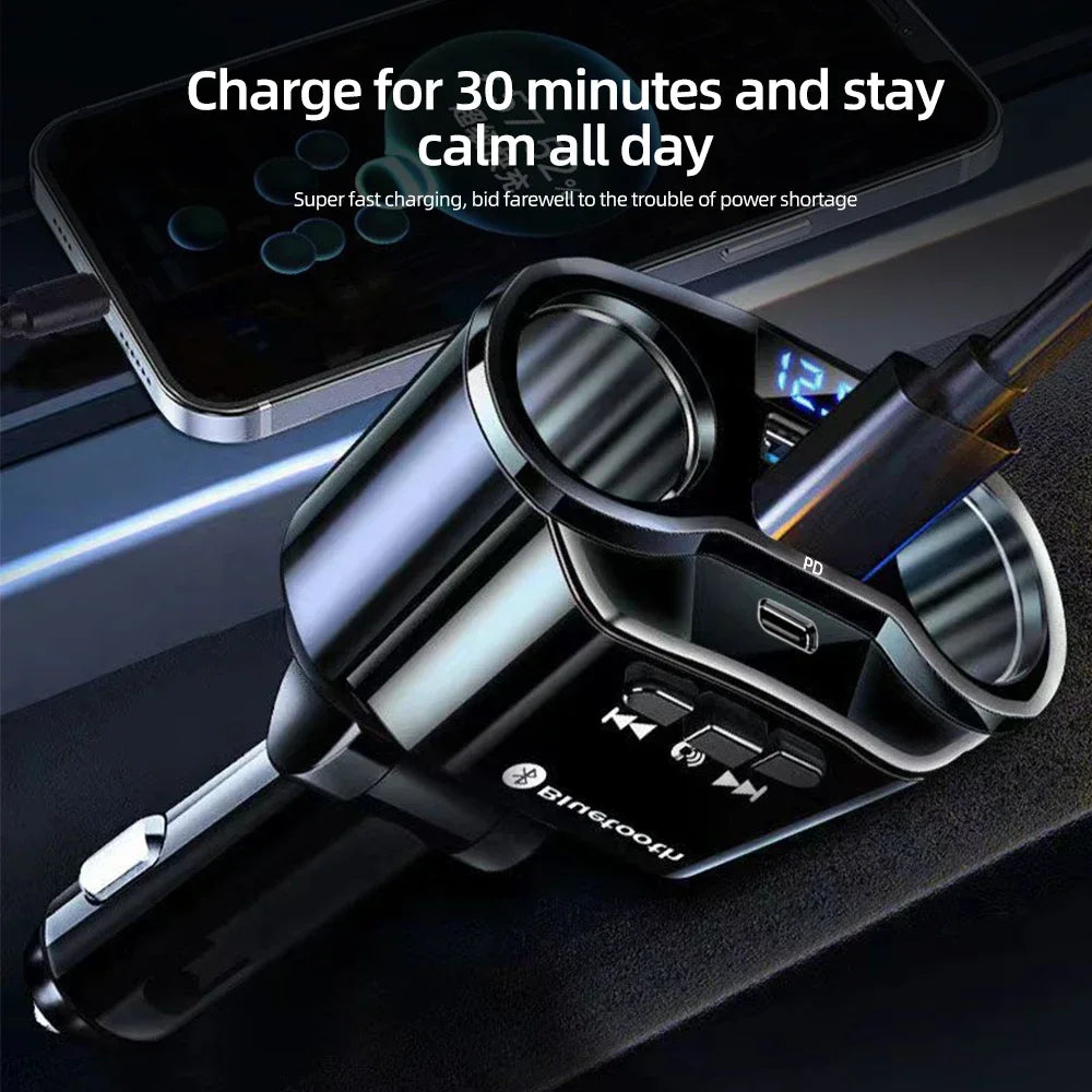 USB Car Charger – USB-C & Bluetooth Options