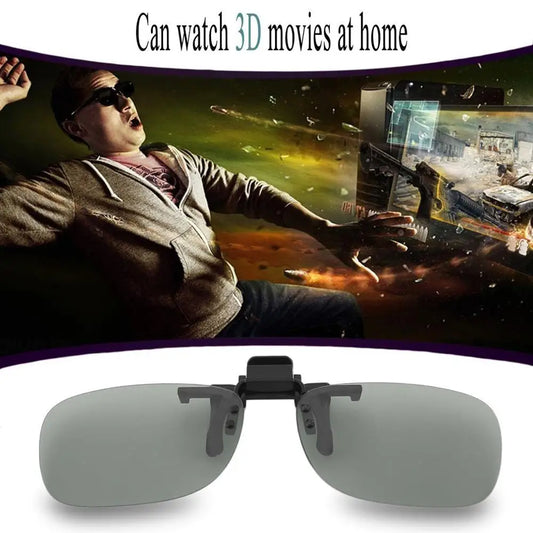 Universal 3D Glasses For Movie Cinema Clip On Type Passive Circular Clip 3D Glasses Not Suitable for TV Projectors Computers