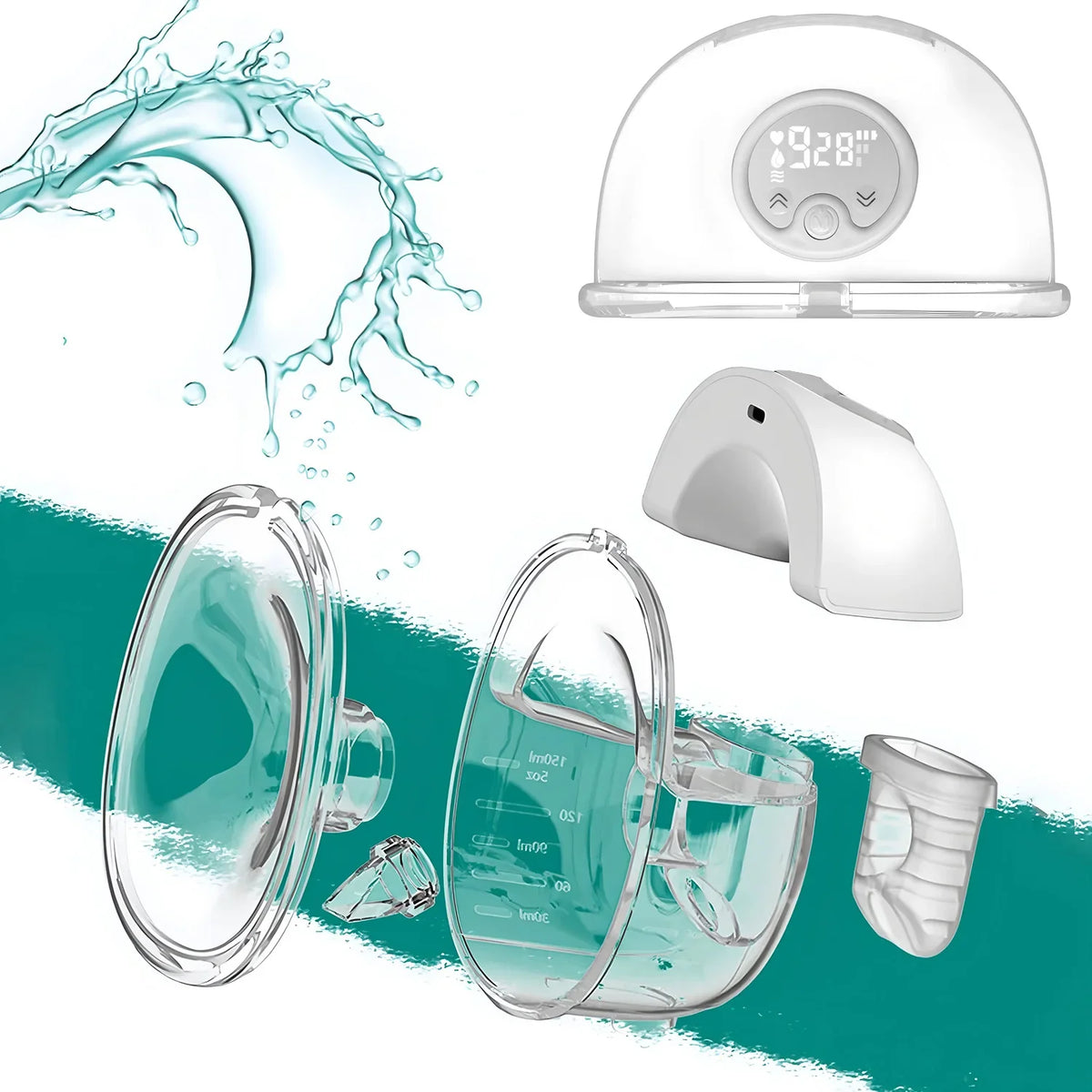 1PCS Wearable Electric Breast Pump Hands-Free Portable Smart 3 Modes 9 Levels Adjustable Breastfeeding Milk Collector for Mother