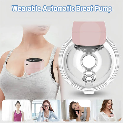 Smart Wearable Breast Pump - Household Electric Comfort Milk Collector with LED Display for Nursing Moms Electric Breast Pump