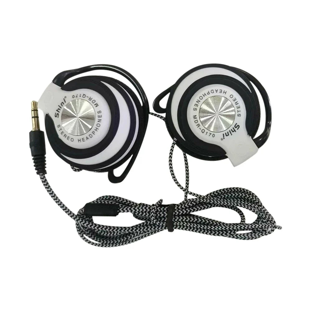 Q170 Universal 3.5mm Wired Headphones HIFI Heavy Bass Headset Over-ear Adjustable Ear Hook Earphones Music Earphone