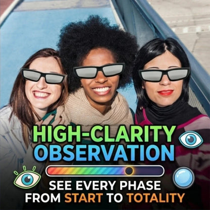 Solar Eclipse Glasses Plastic Frame Certified Safe Solar Viewer Shade For Direct Sun Observation Total Eclipse Eyewear