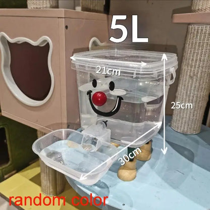 1 Set 3/5/8/10l Cartoon Pet Automatic Water Dispenser No-Electricity