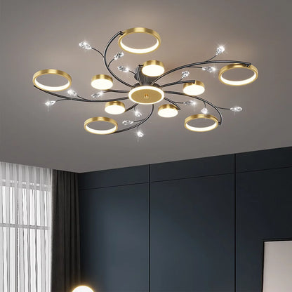 IRALAN Modern LED Chandeliert round chandelier Living room  lights smart remote control chandelier  room Interior Kitchen light