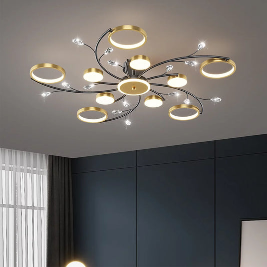 IRALAN Modern LED Chandeliert round chandelier Living room  lights smart remote control chandelier  room Interior Kitchen light