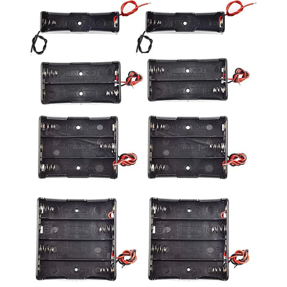 3pcs 18650 Battery Holder with Wire 3.7V,7.4V, 11.1V, 14.8V 18650 Battery Holder Box for Battery storage charging