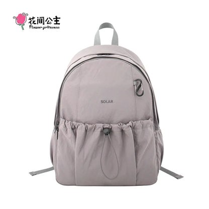 Flower Princess Solar 2025 New Original Women's Backpacks Commuting Travel School Simple Backpack Female Bag for Woman Back Pack
