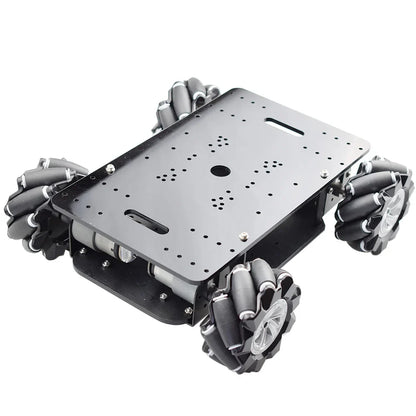 15KG Load 4WD 80mm Mecanum Wheel Robot Car Double Chassis Kit with DC 12V Encoder Motor for Arduino DIY Project STEM Toy