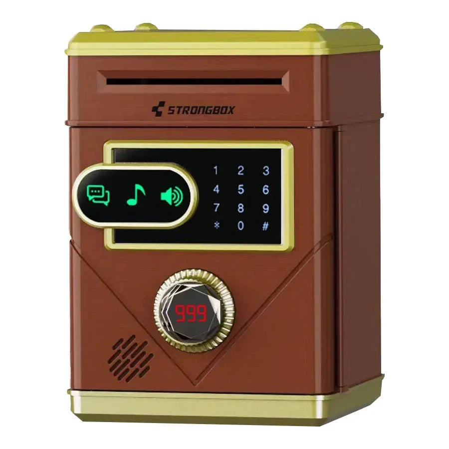 Electronic Touch Screen Piggy Bank Safety Password Mini Intelligent Music Counting Money Coin Bank ATM Banks Toys For Kids Gift