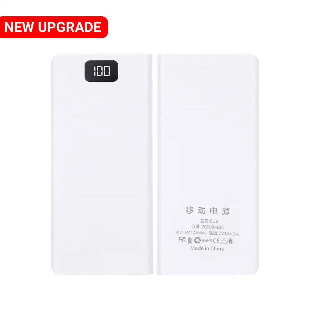 DIY 8*18650 Battery Power Bank Case Charge Storage Box 5V Dual USB Type C Battery Holder Box PD QC3.0 Fast Charge For SmartPhone