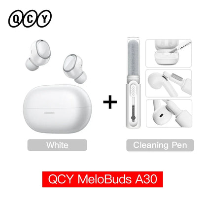 QCY MeloBuds A30 Wireless Earbuds Bluetooth 6.0 LDAC Hi-Res Audio -60dB Hybrid ANC Earphones AI Scene 8 Mics HD Call Headphones