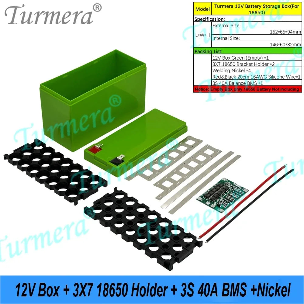18650 Battery Box Holder 40A BMS with Voltage Capacity Displayer Rechargeable USB Power Bank Battery case Mobile Phone Charger