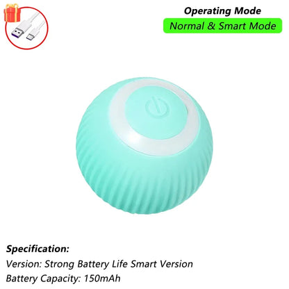 iLMH Cat Interactive Ball Toy Automatic Rolling Ball Faux Tail Rechargeable Smart Pet Electric Toy Pet Training Imitate Mouse