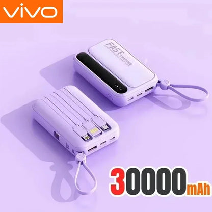 VIVO 500000mAh Power Bank Built in 4 Lines Large Capacity Super Fast Charging Portable External Battery for All Phones 2026 NEW