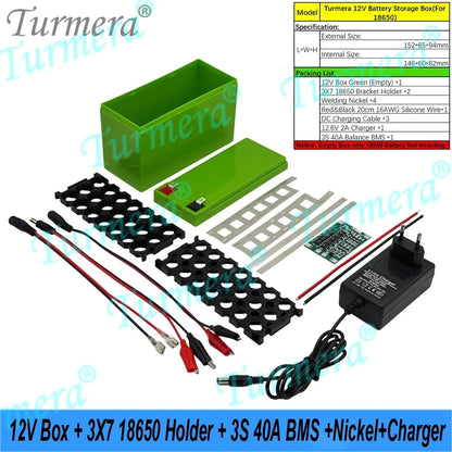 18650 Battery Box Holder 40A BMS with Voltage Capacity Displayer Rechargeable USB Power Bank Battery case Mobile Phone Charger