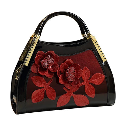 2026 Luxury Fashion Genuine Leather Women Handbags Shoulder Messenger Bag Female  New Large Capacity Flower Crossbody Tote Bags
