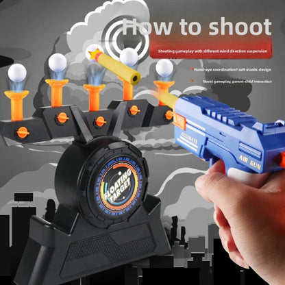 New Electric Floating Ball Shooting Target Toy Set Soft Bullet Pistols Interactive Indoor Outdoor Game Birthday Gift for Kids