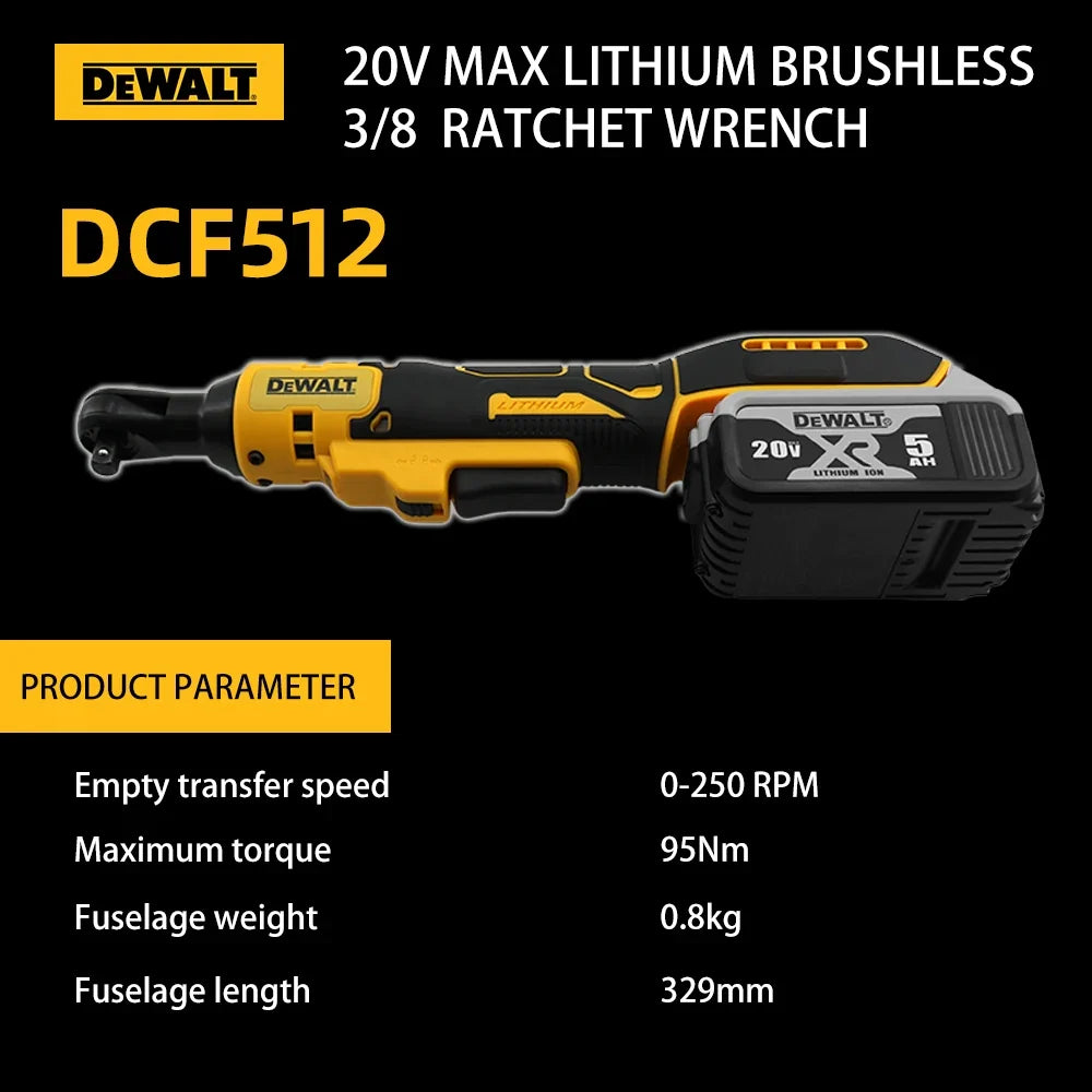 Dewalt DCF512 20V Cordless Electric Brushless Ratchet Wrench Impact Wrench Lightweight Wireless Power Tool
