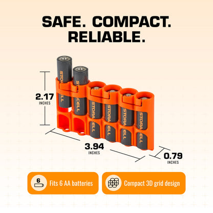 Slim Line AA 6 Pack (Orange)
