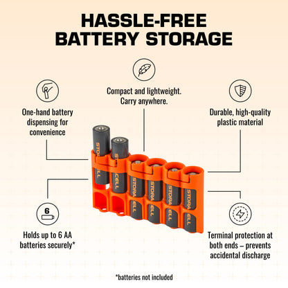 Slim Line AA 6 Pack (Orange)