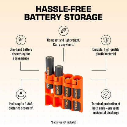 Slim Line AAA 4 Pack (Orange)