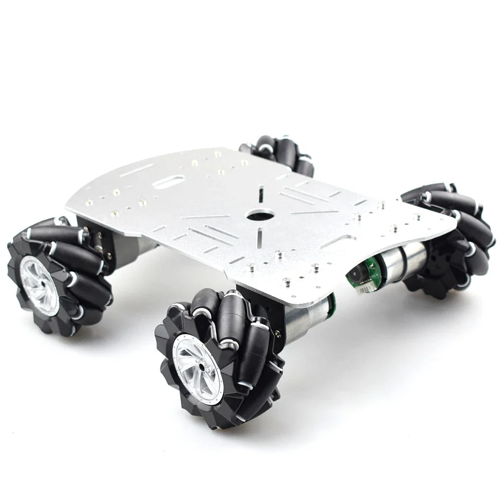 15KG Payload 4WD 80mm Mecanum Wheel Robot Car Chassis Kit with DC 12V Hall Motor for Arduino Raspberry Pi DIY Project STEM Toy