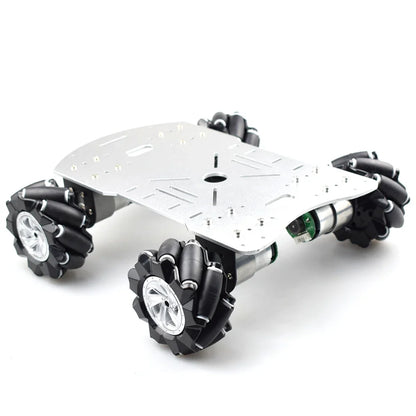 15KG Payload 4WD 80mm Mecanum Wheel Robot Car Chassis Kit with DC 12V Hall Motor for Arduino Raspberry Pi DIY Project STEM Toy
