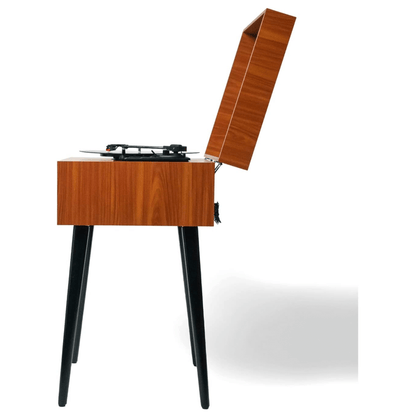 Victor Newbury 8-in-1 Music Center w Chair-Height Legs, USB Slot & AM FM Radio
