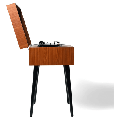 Victor Newbury 8-in-1 Music Center w Chair-Height Legs, USB Slot & AM FM Radio