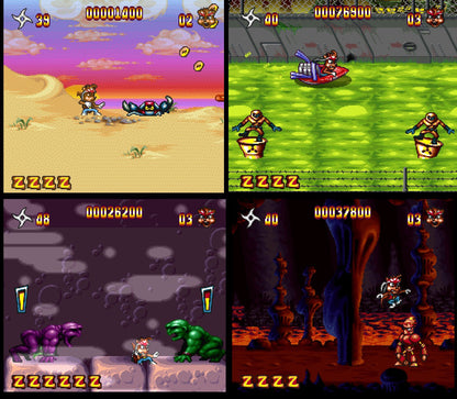 Zero the Kamikaze Squirrel SNES Video Game Super Nintendo 1994