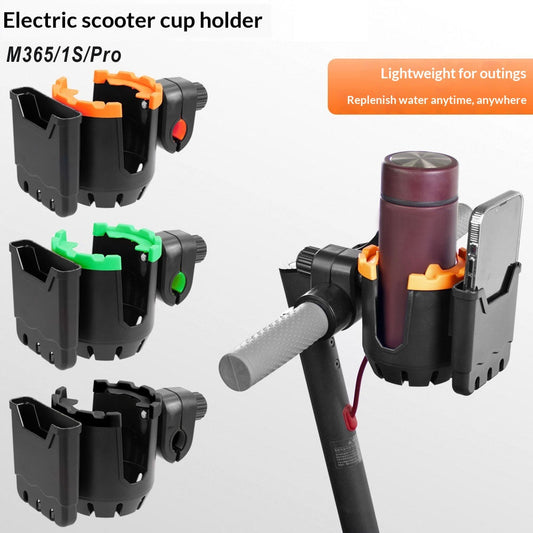 Electric Vehicle And Motorcycle Suitable For Xiaomi Scooter Water Cup Holder, Easy-To-Install Water Bottle Holder And Phone Holder Two-In-One
