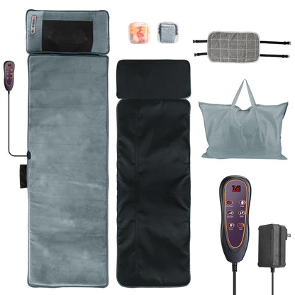 Full Body Electric Massage Mat – Heat, Vibration, Inflatable Head & Lumbar Pillows