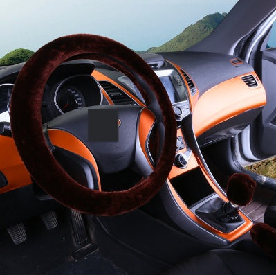 Winter Plush Wool Steering Wheel Cover