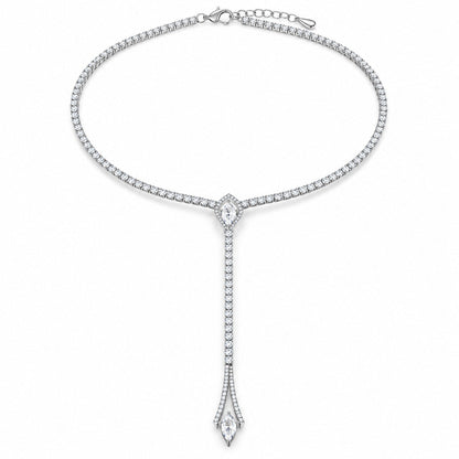 Marquise Zircon Pendant Necklace Bridal Women Neck Jewelry For Wedding Banquet Party Occasions