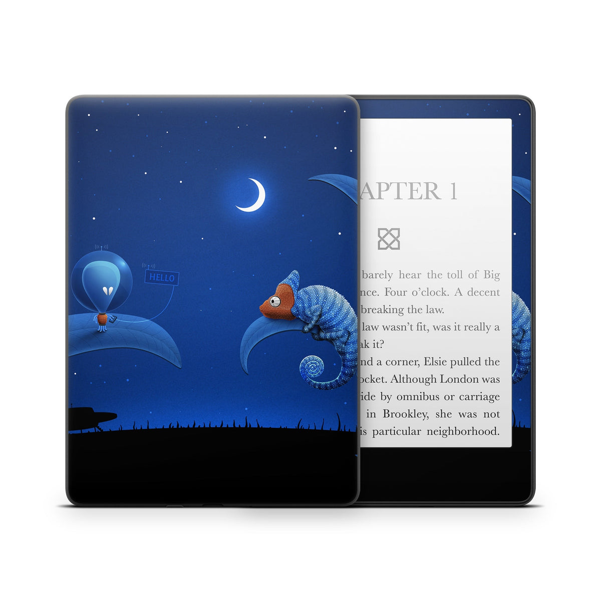 Alien and Chameleon - Amazon Kindle Skin