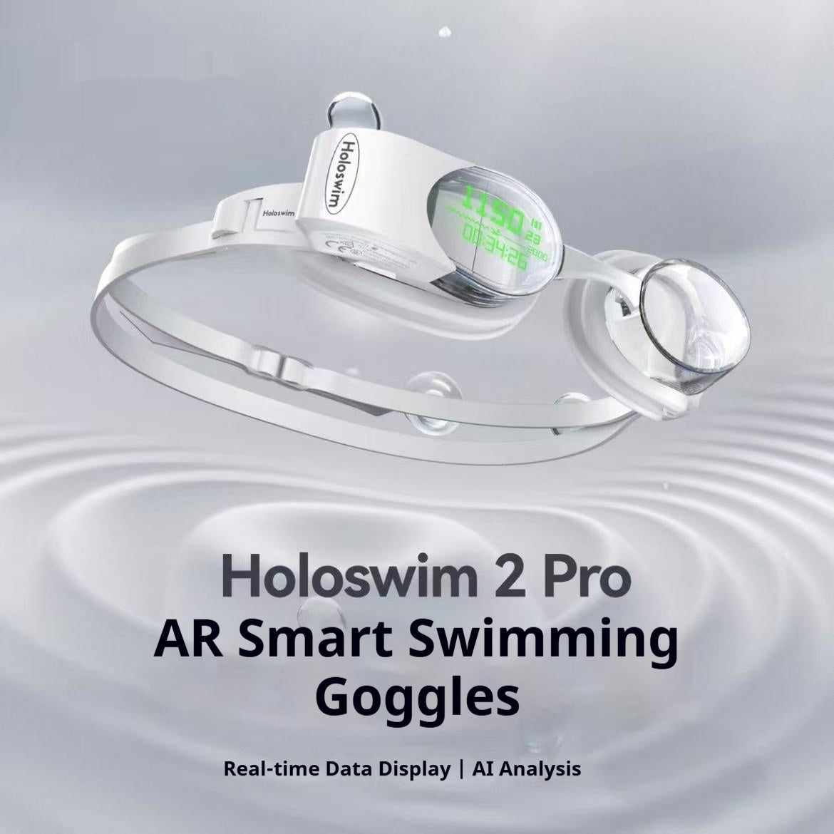 Smart Swimming Goggles With Digital Display And Anti-fog Suitable For Nearsighted Swimmers