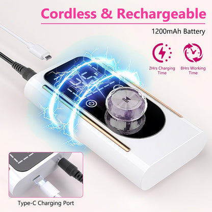 Portable Electric Nail Drill – 45,000 RPM, 11 Bits, Cordless, Rechargeable