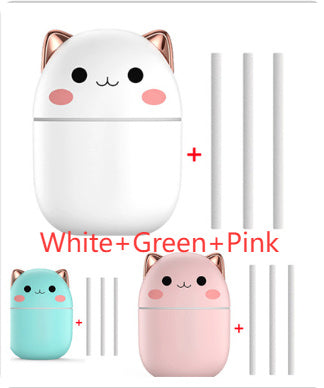 Air Humidifier Cute Cat Ultra-Silent USB Office Household Bedroom Car Aromatherapy Air Purifier With Led Cool Mist Spray
