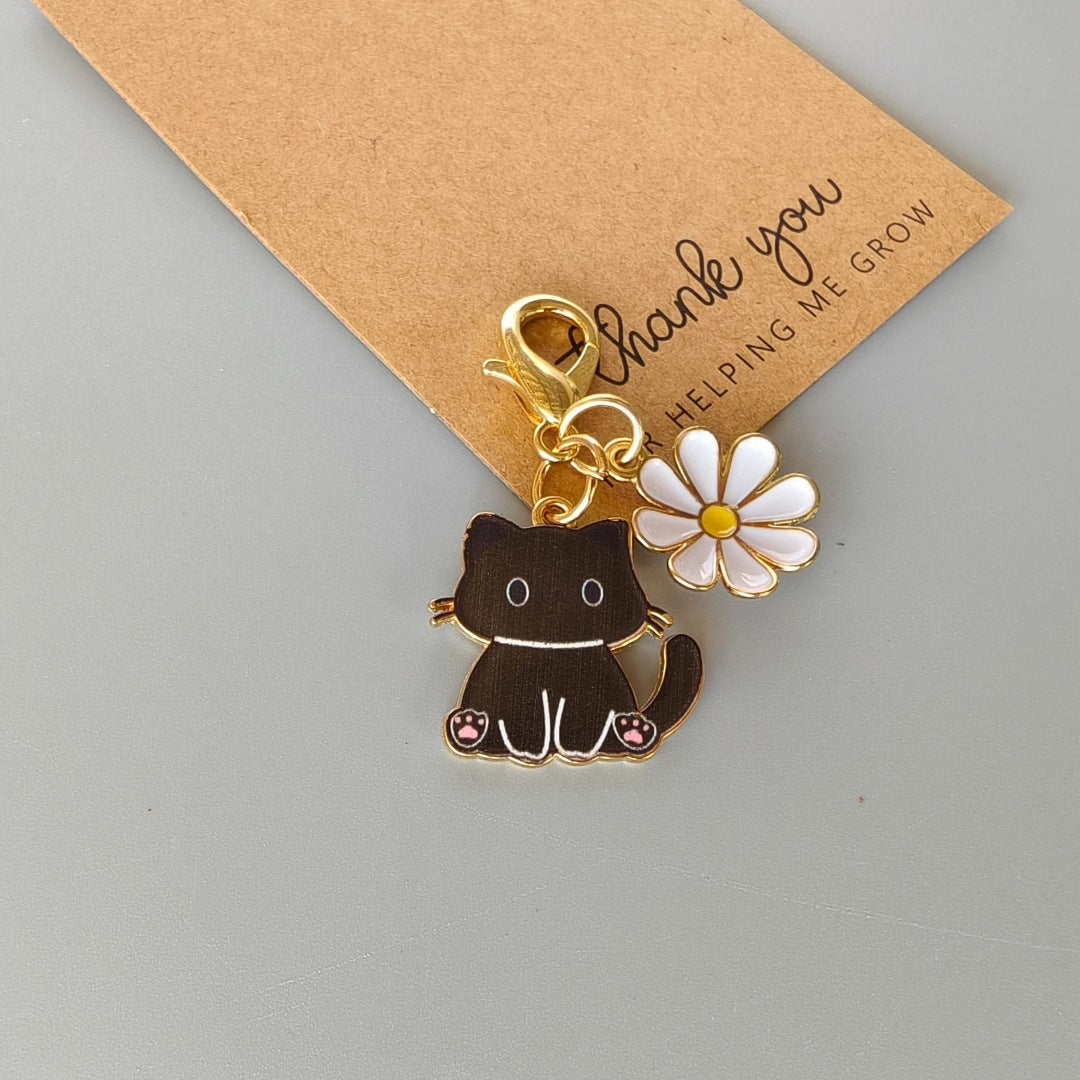 Cute Cartoon Cat Keychain, Chubby Cat Earphone Case Charm