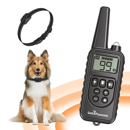 Rechargeable Dog Training Collar with Remote – 875 Yard Range