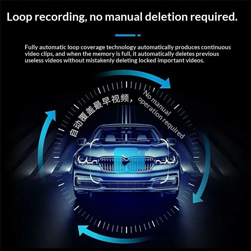 4K HD Dual Lens Dash Cam With Smartphone WiFi Connectivity And Built In GPS