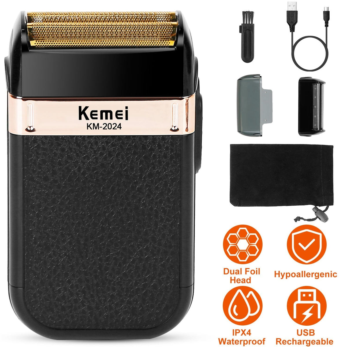 Men Electric Razor Shaver Rechargeable Cordless Beard Trimmer Dry Wet Grooming Kit Hair Clipper
