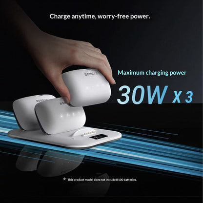 Portable Household Magnetic Battery Special Three Charging Socket