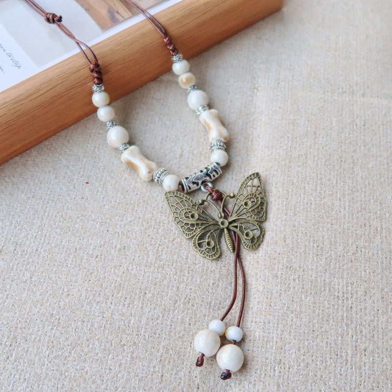 Vintage Ethnic-Style Ceramic Necklace For Women