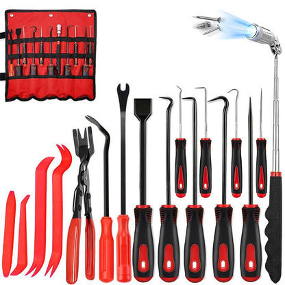 Car Removal Tool Kit 9 Pcs Oil Seal Hooks 4 Pcs Pry Bars Auto Trim Panel Disassembly Set For Car Modification
