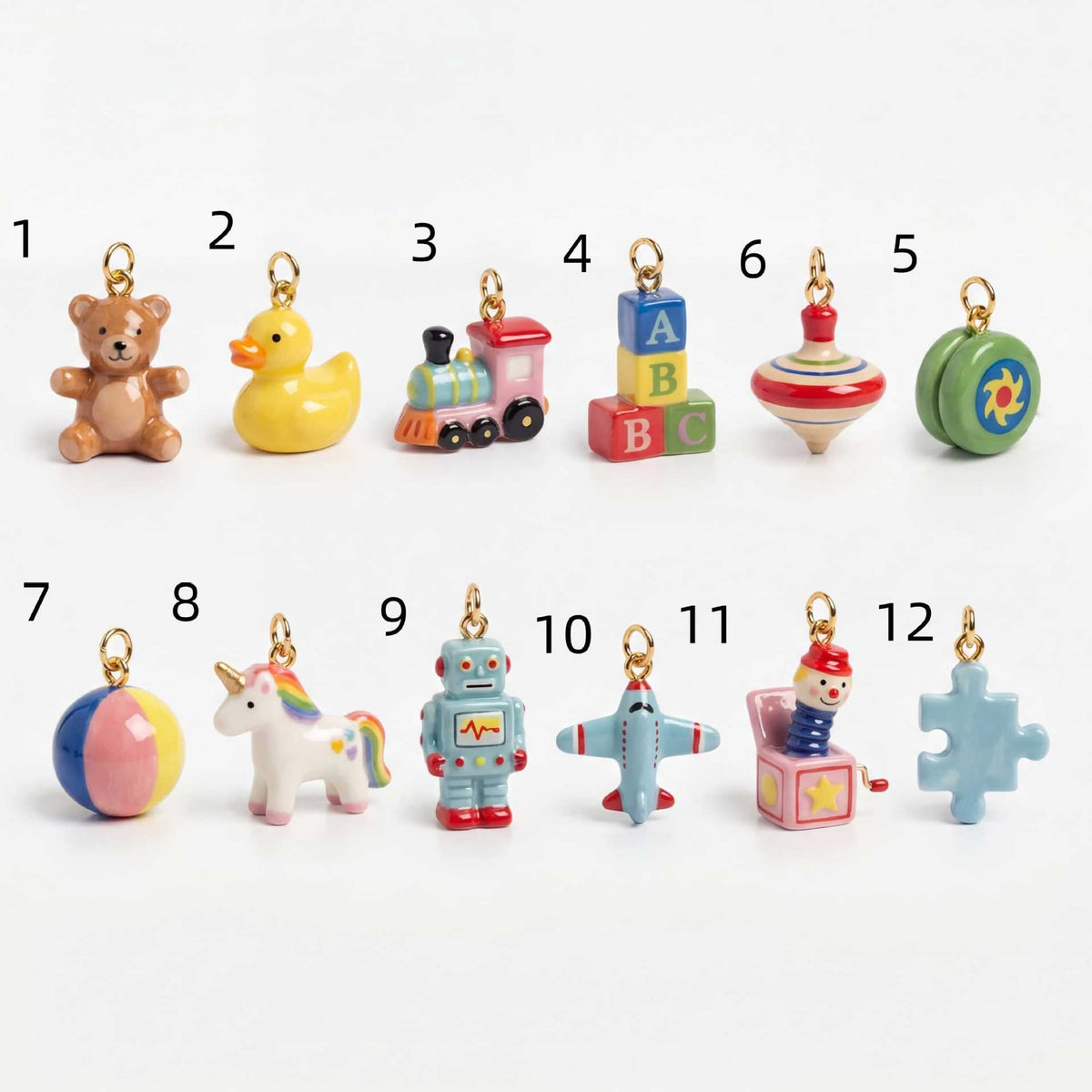 Cute Little Bear And Duck Building Block Pendant Ornament
