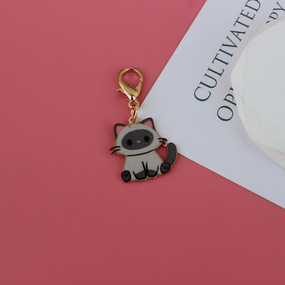 Cute Cartoon Cat Keychain, Chubby Cat Earphone Case Charm