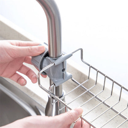 Adjustable Sink Rack Sponge Holder Soap Organizer
